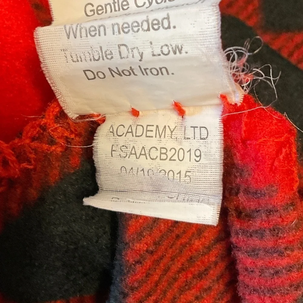 The Academy Brand Red and Black Plaid Blanket